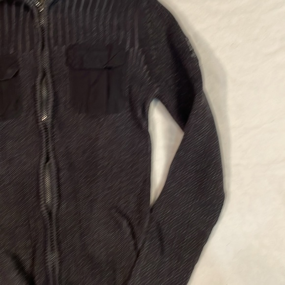 Vintage Calvin Klein Men’s Ribbed Full Zip Medium Neck Sweater Size  L. - Picture 3 of 7